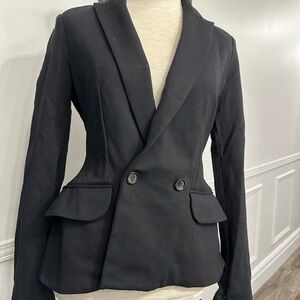 Pink tartan peplum blazer